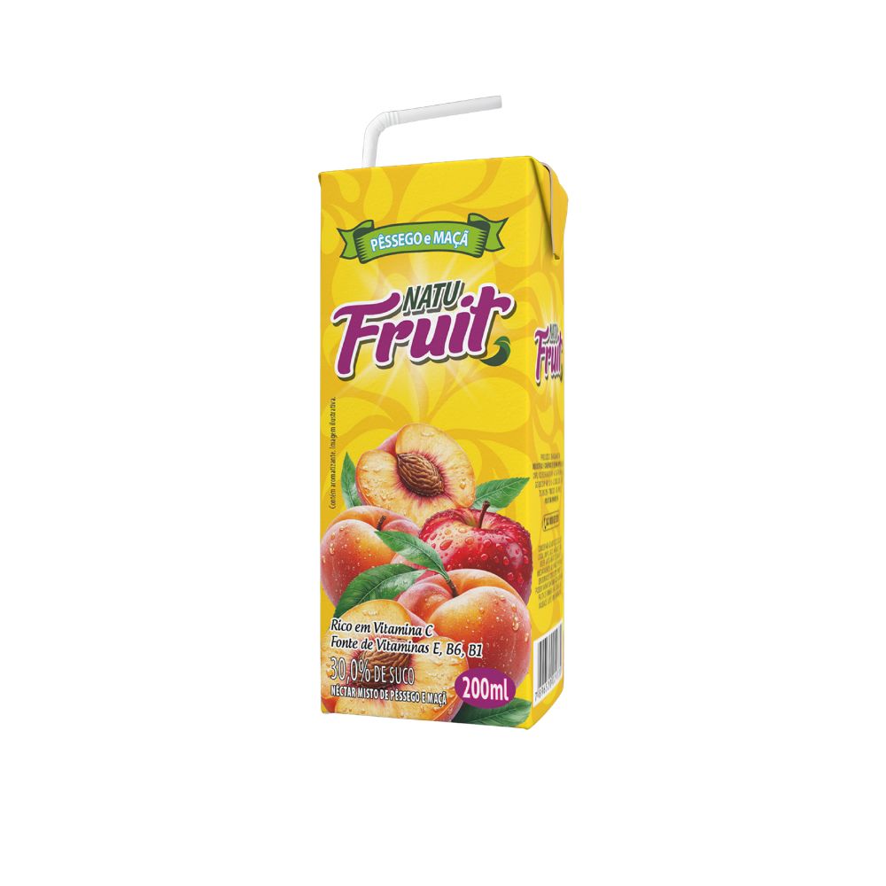 SUCO NECTAR NATU FRUIT PESSEGO E MACA 200ML