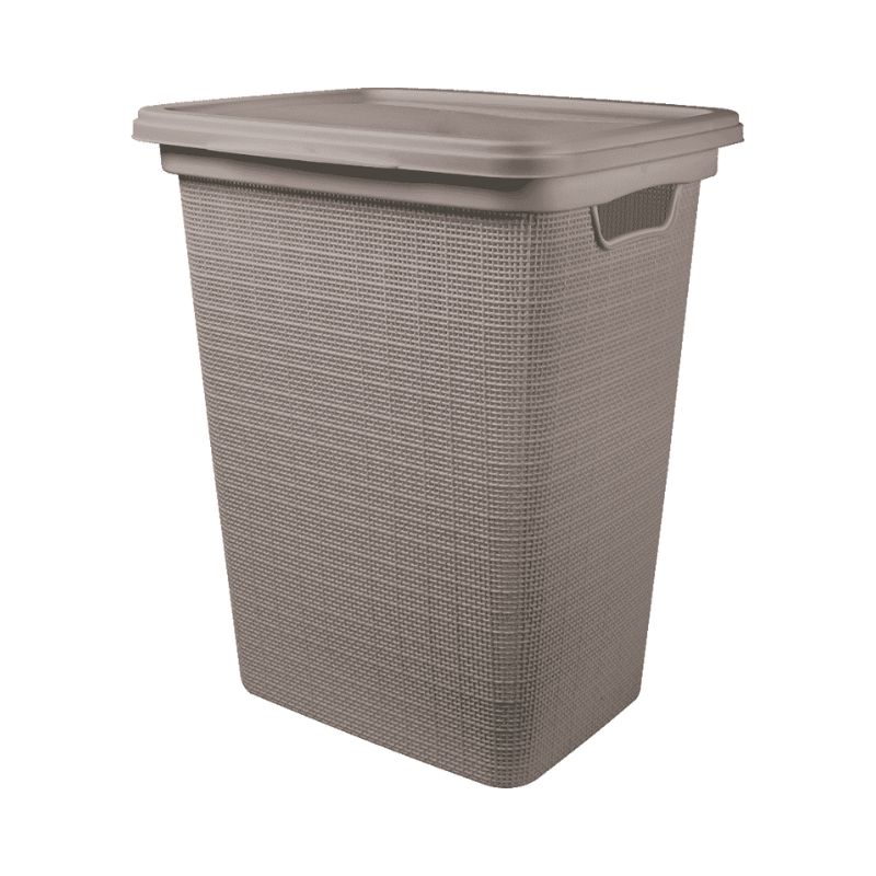 CESTAO JAGUAR JUTA CINZA 45L COM TAMPA