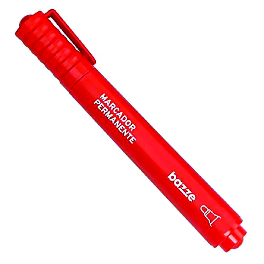MARCADOR PERMANENTE BAZZE VERMELHO