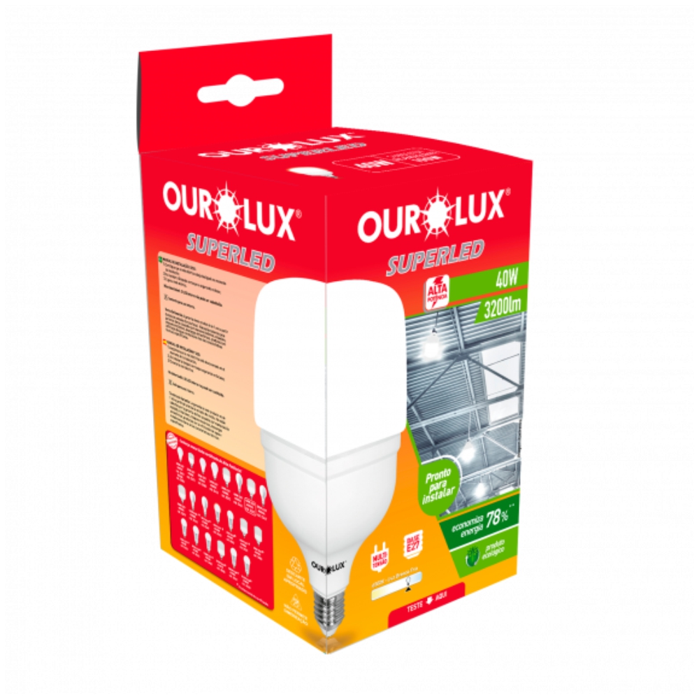 LAMPADA OUROLUX SUPERLED BIVOLT 40W 6500K E-27