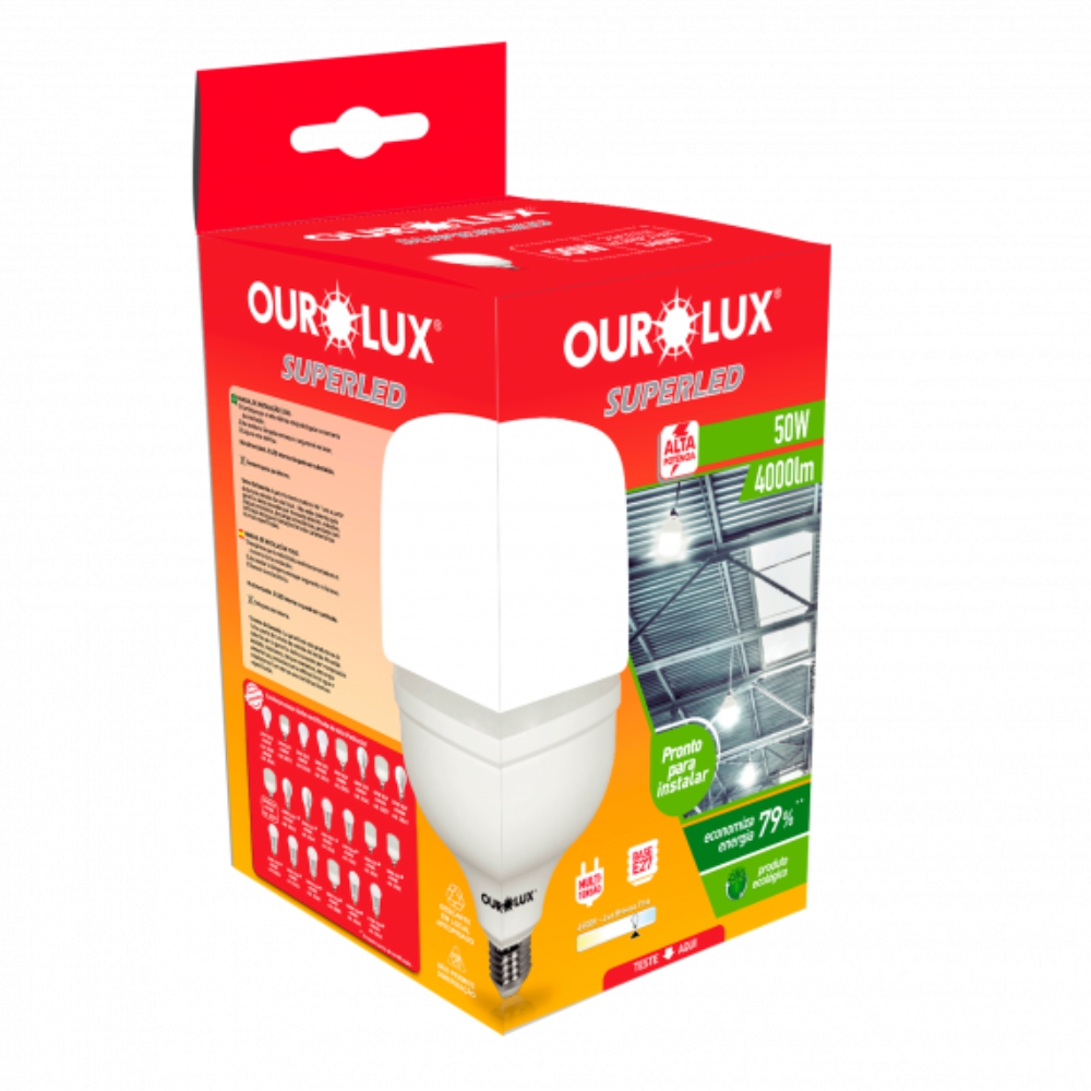LAMPADA OUROLUX SUPERLED BIVOLT 50W 6500K E-27