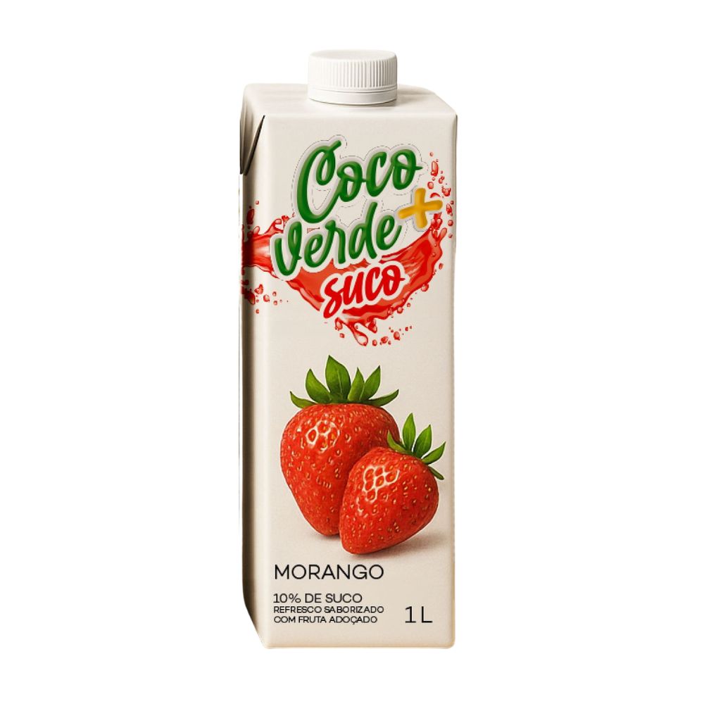 SUCO PRONTO COCO VERDE MORANGO 1L