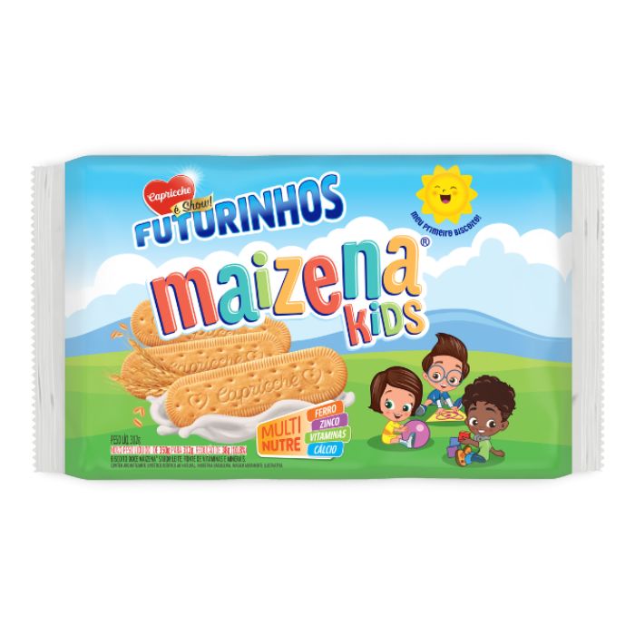BISCOITO CAPRICCHE MAIZENA KIDS LEITE 312 GR