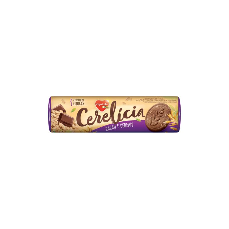 BISCOITO CAPRICCHE CACAU E CEREAIS 96GR