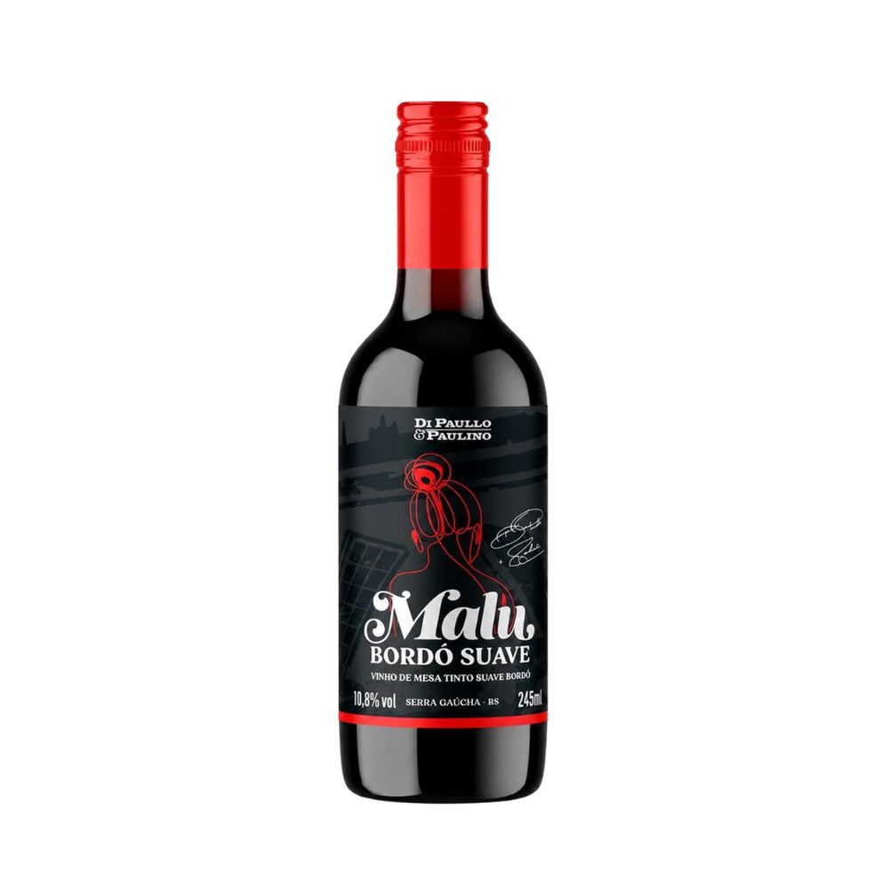 BEBIDA VINHO MALU BORDO TINTO SUAVE 245ML