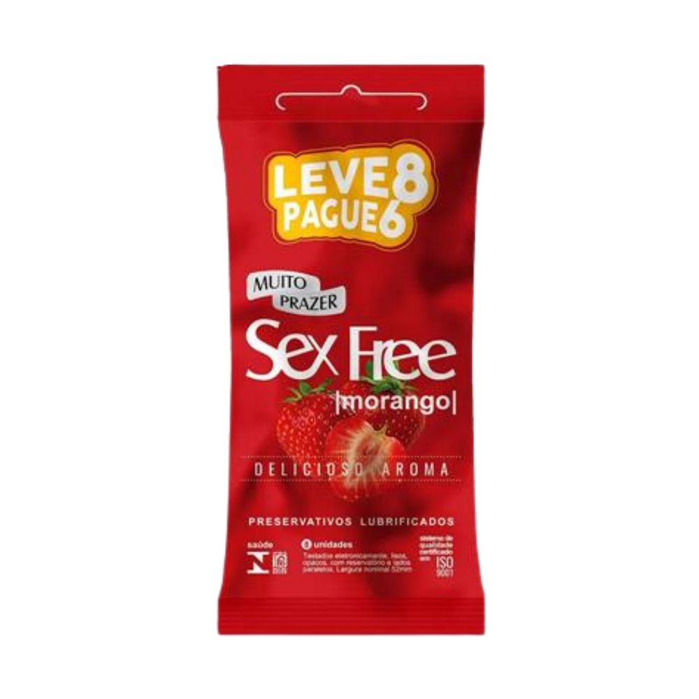 PRESERVATIVO SEXFREE MORANGO L8P6