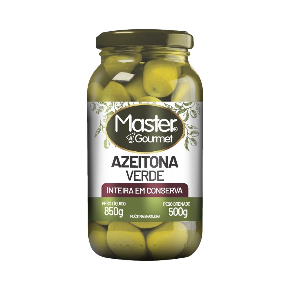 AZEITONA VERDE MASTER GOURMET COM CAROCO 500GR