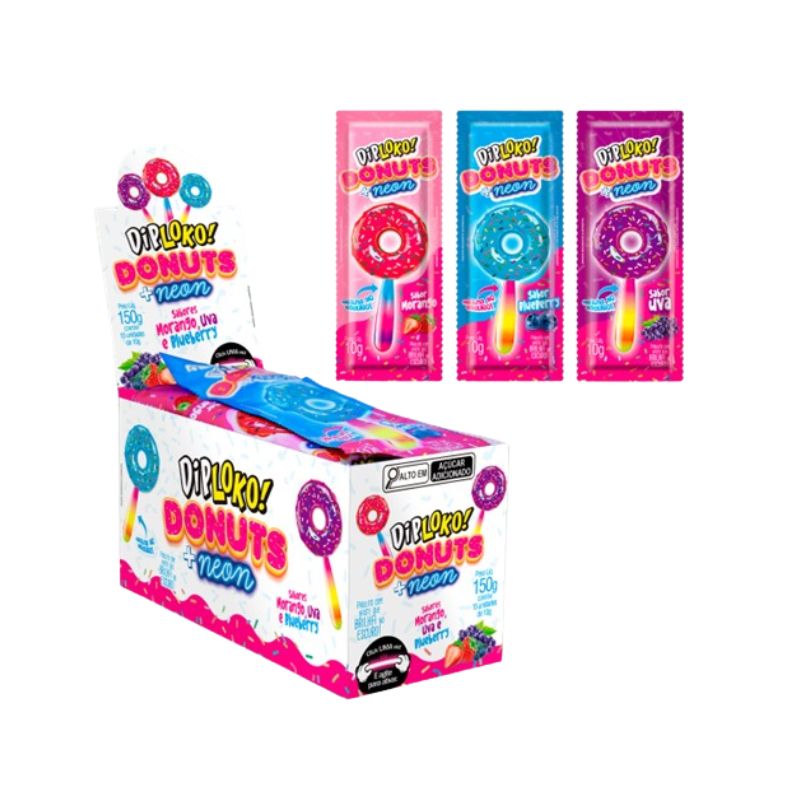 PIRULITO DIP LOKO NEON DONUTS 10GR