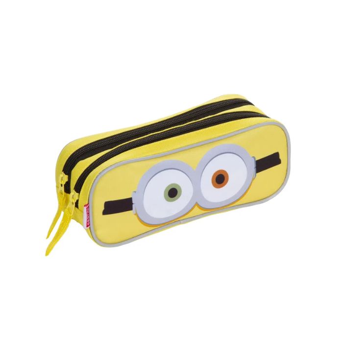 ESTOJO SESTINI MINIONS AMARELO 2 COMPARTIMENTOS 