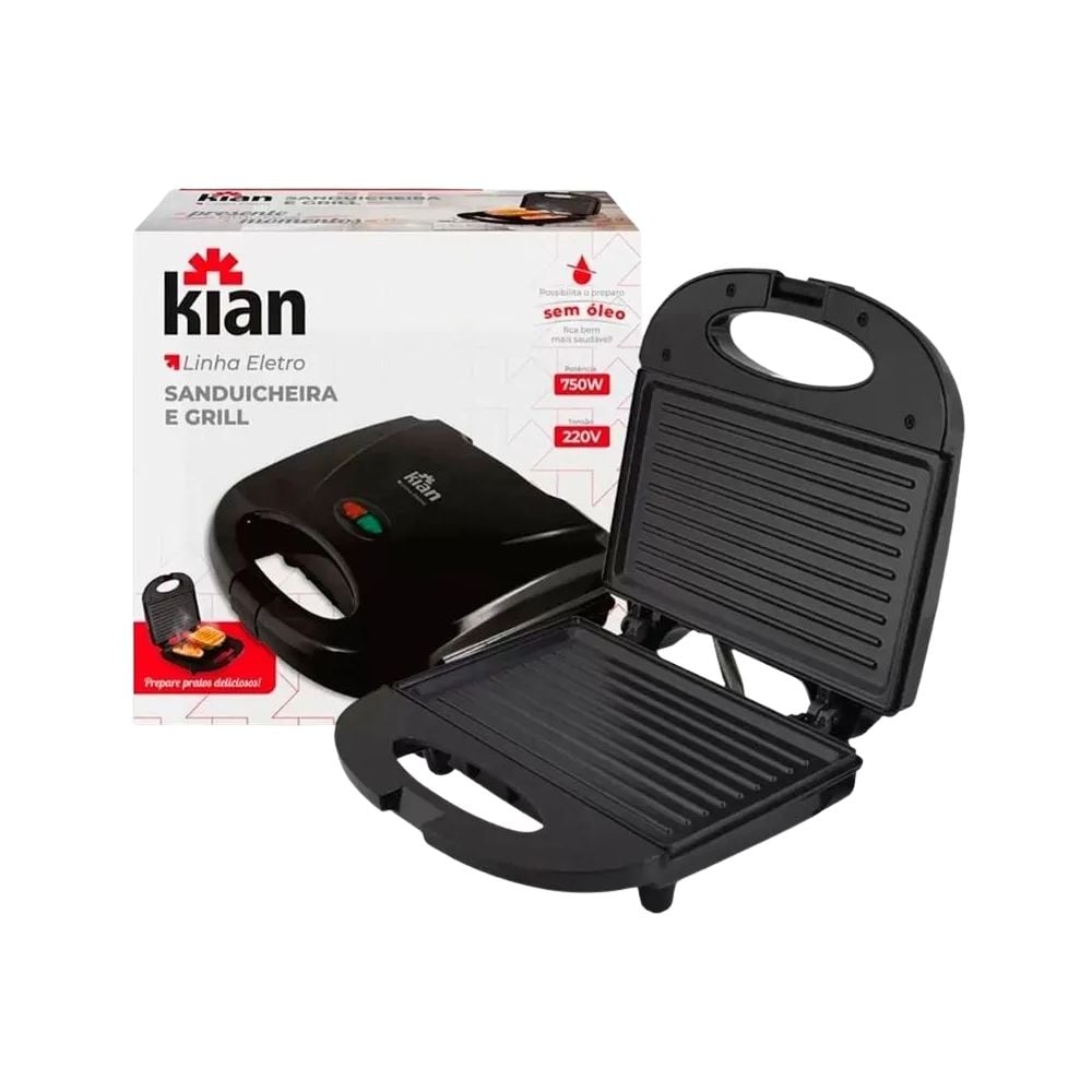 E-SANDUICHEIRA KIAN GRIL 750W PRETO 220V