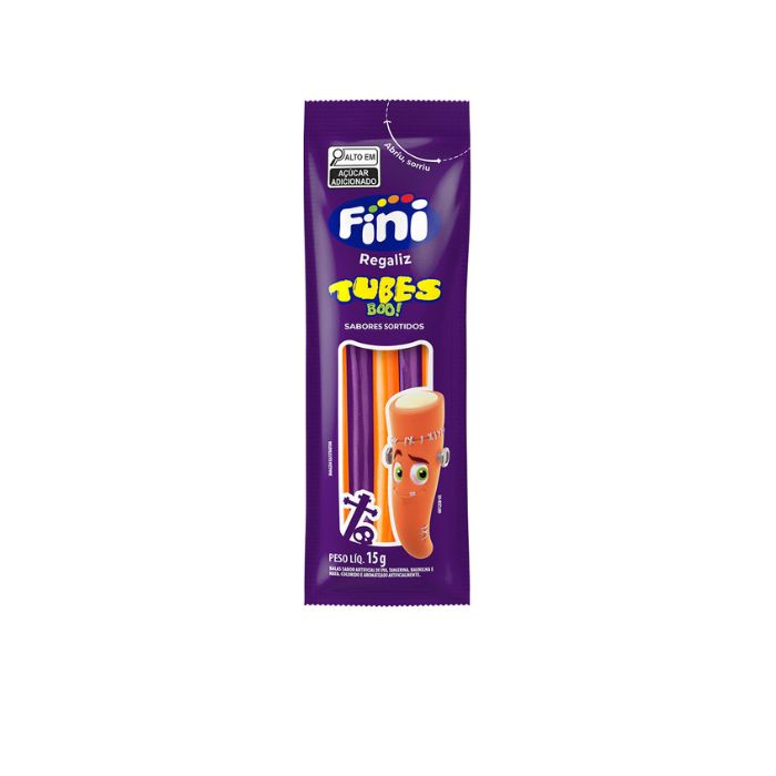BALA FINI TUBES BOO UVA E TANGERINA 15 GR