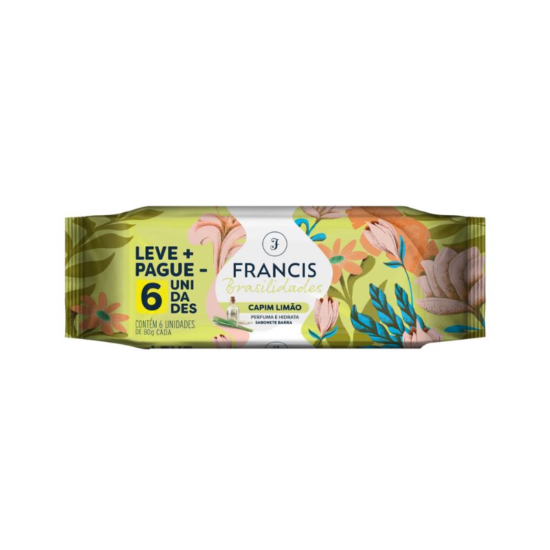 SABONETE FRANCIS BRASILIDADES LIMAO 80G 6UN