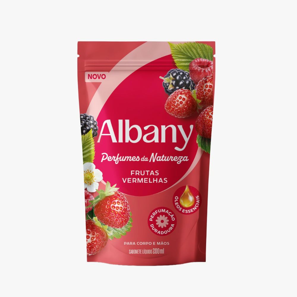 SABAO LIQUIDO ALBANY  REFIL FRUTAS VERMELHAS 200ML