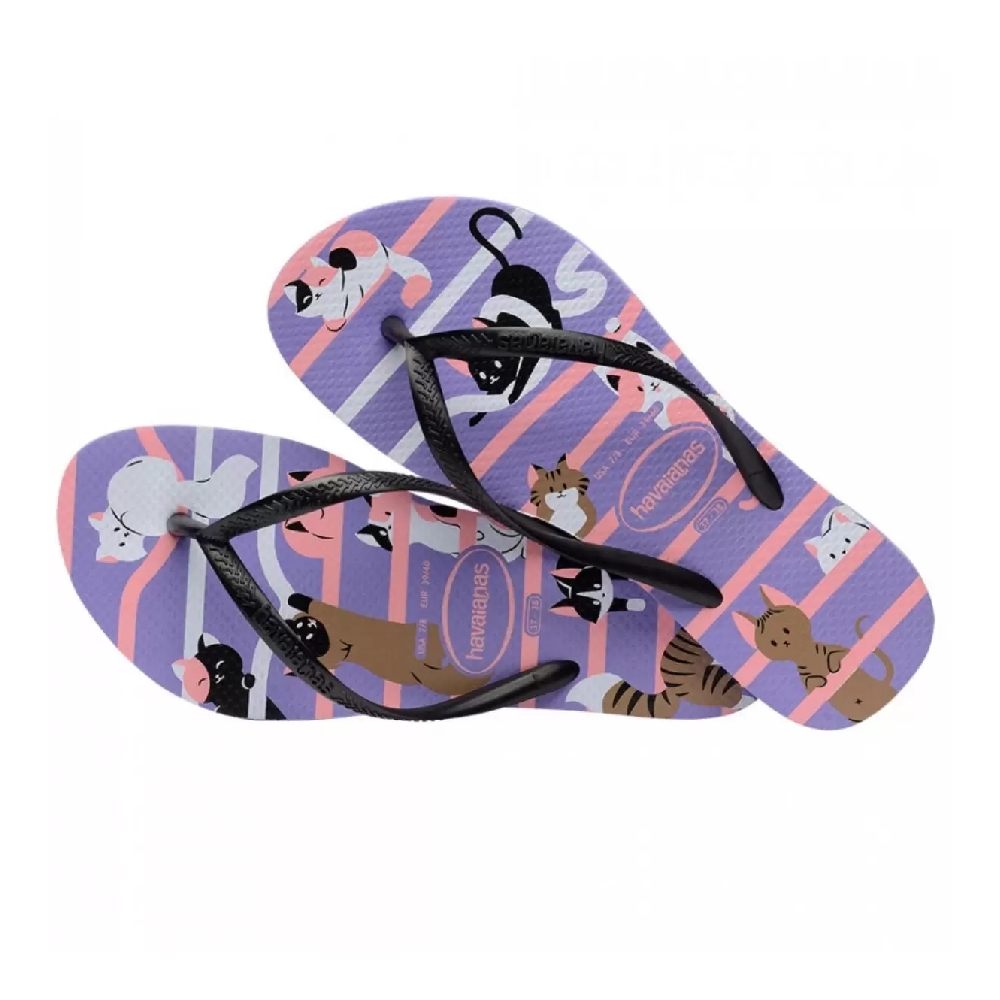 SANDALIA HAVAIANAS  SLIM PETS PAISLEY ROXO 35/36