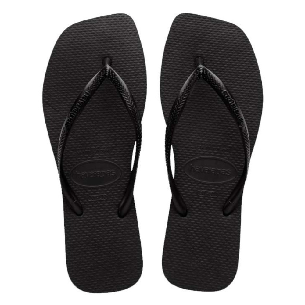 SANDALIA HAVAIANAS FEMININA SLIM SQUARE PRETO 37/38