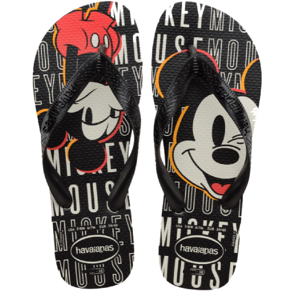 SANDALIA HAVAIANAS TOP DISNEY BRANCO/PRETO 25/26
