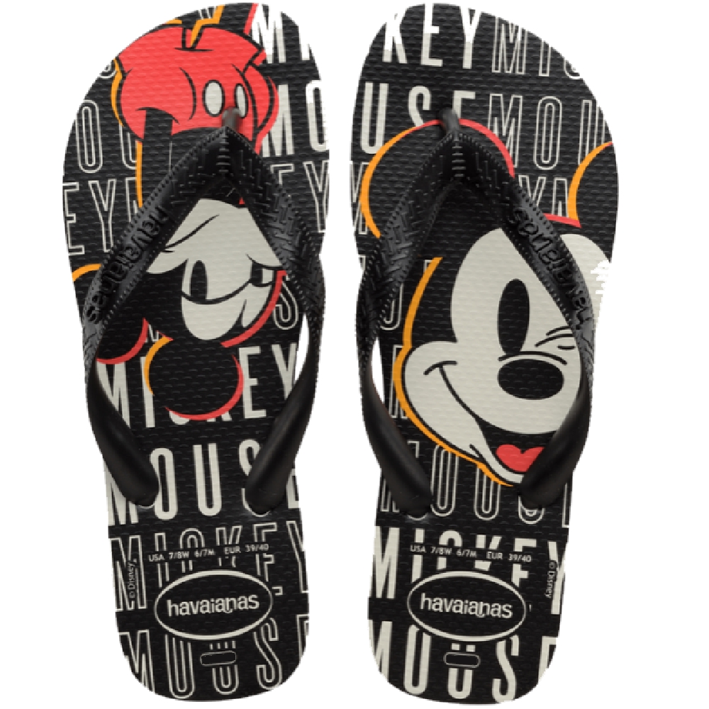 SANDALIA HAVAIANAS TOP DISNEY BRANCO/PRETO 29/30