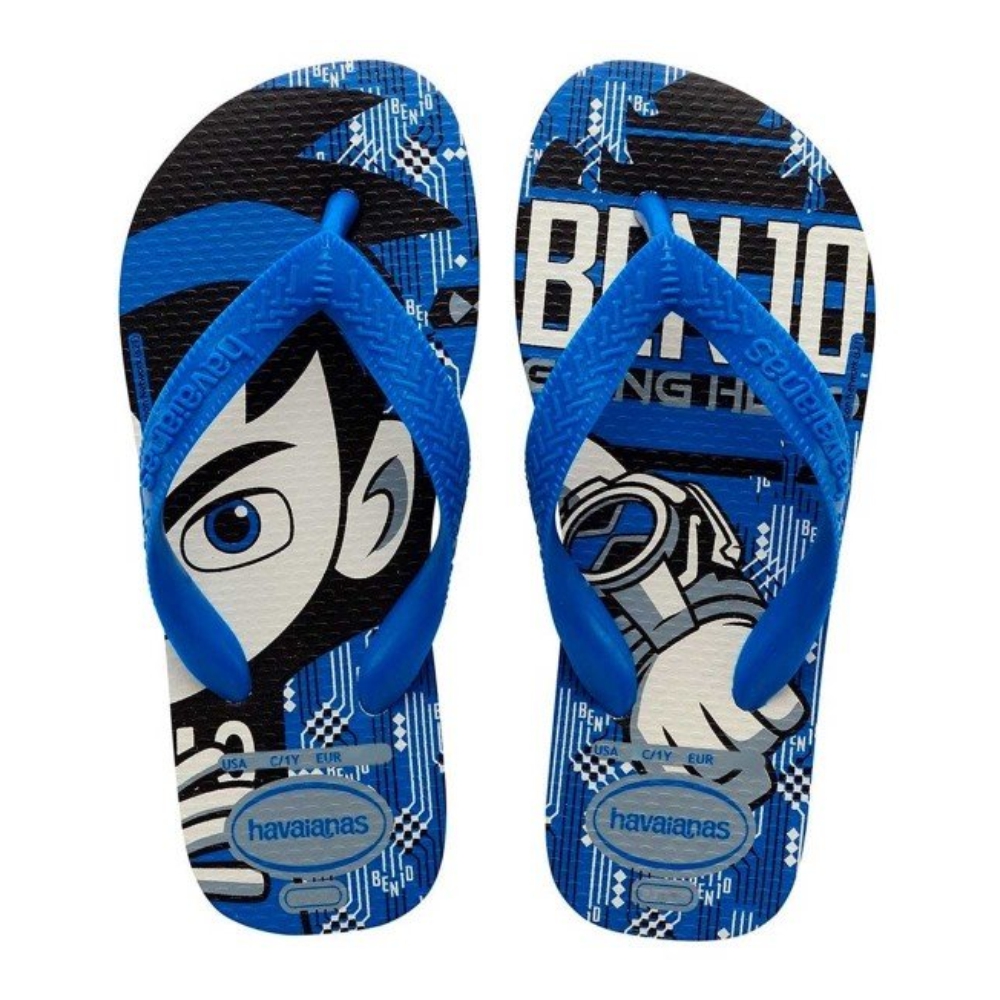 SANDALIA HAVAIANAS KIDS BEN 10 BRANCO/PRETO 27/28