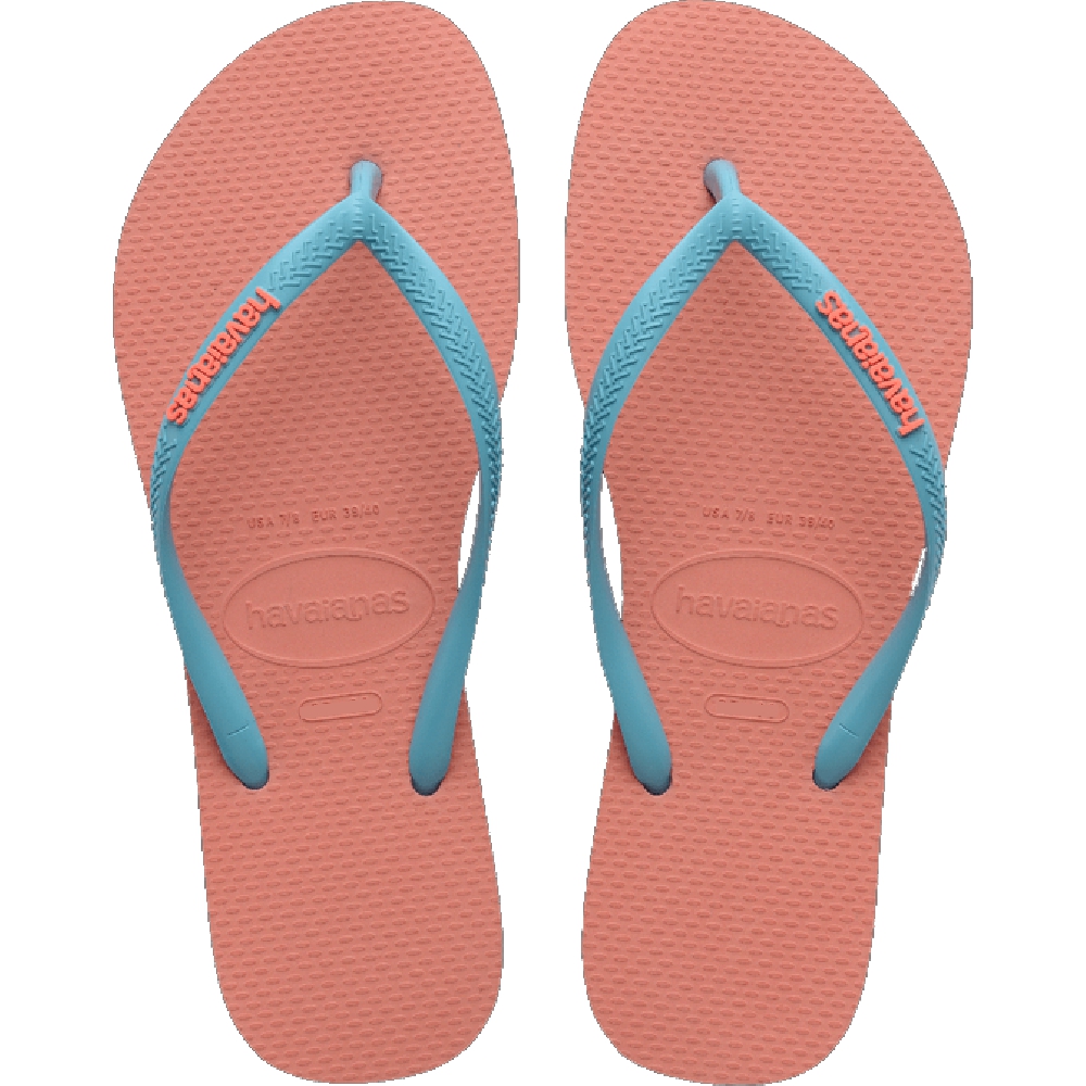 SANDALIA HAVAIANAS SLIM LOGO POP UP ROSA/PEACH 39/40