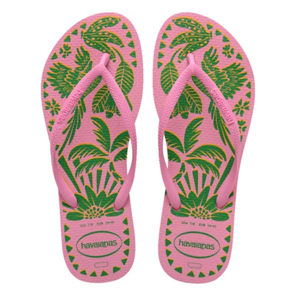 SANDALIA HAVAIANAS FEMININA SLIM TUCANO PINK LEMONADE 33/34