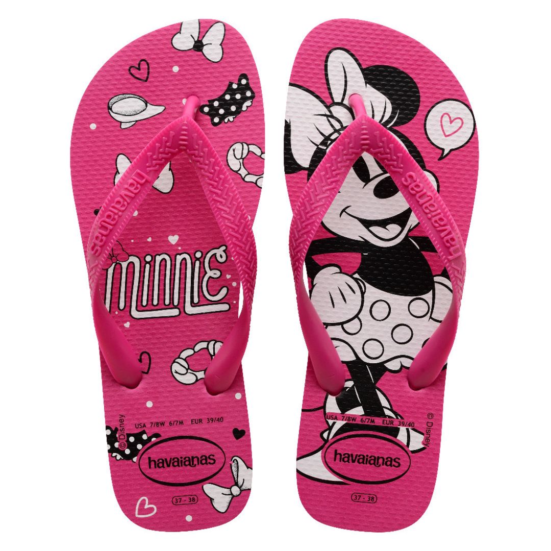 SANDALIA HAVAIANAS SLIM DISNEY BRANCO/ROSA 37/38