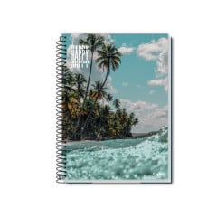 CADERNO CREDEAL CAPA DURA UNIVERSITARIO HAPPY 1 MATERIA 80 FOLHAS