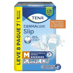 FRALDA GERIATRICA TENA SLIP DERMACARE MEGA M LEVE 8 PAGUE 7