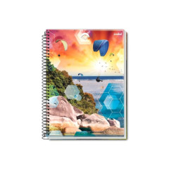 CADERNO CREDEAL CAPA DURA UNIVERSITARIO POP FASHION 10 MATERIAS 160 FOLHAS