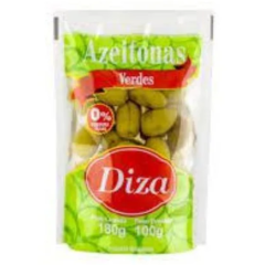 AZEITONA VERDE DIZA INTEIRA COM CAROCO VIDRO 100GR