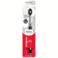 ESCOVA DENTAL MACIA INFUSÃO DE CARVÃO COLGATE GENGIVA THERAPY CABEÇA COMPACTA