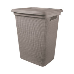 CESTAO JAGUAR JUTA CINZA 45L COM TAMPA