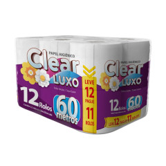 PAPEL HIG CLEAR LUXO FS LEVE 12 PAGUE 11 60MT