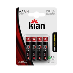PILHA KIAN ALCALINA PALITO AAA C/4