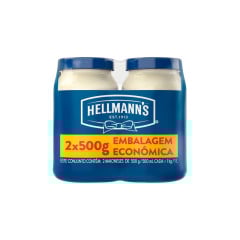 MAIONESE HELLMANNS REGULAR PROMOCAO PET 2X500GR